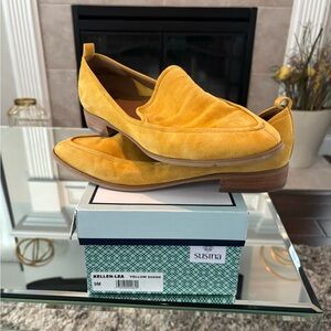 Susina Yellow Suede Slip-On Ladies Loafers